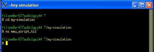 Apêndices C. Correr a simulação O código do script para simular este cenário está no anexo E. O script pode ser escrito em qualquer editor de texto e deve ser guardado com extensão.tcl.