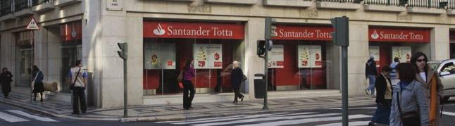 Ponto-de-venda do Santander Totta na Rua do Ouro nº 75, Lisboa, Portugal REDE SANTANDER BANESTO PORTUGAL Milhões de euros Clientes (milhões) 8,4 2,4 1,9 Agências (número) 2.887 1.