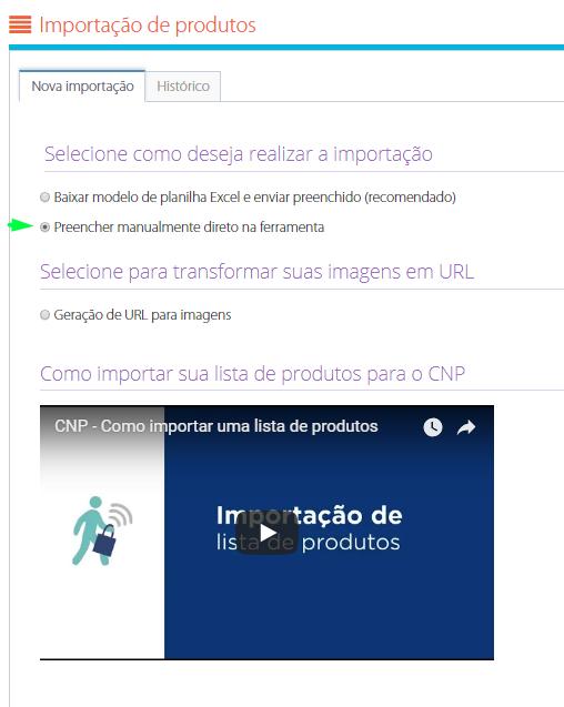 Importante: Na rotina de importação, poderá ocorrer outro tipo de situação: Importação em Segundo Plano Dependendo da quantidade de produtos preenchidos na planilha, o CNP realiza a importação em