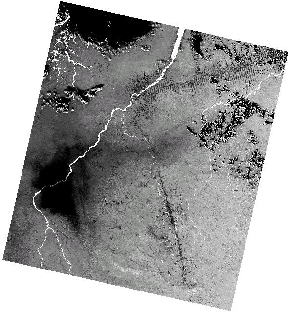 detecção e mapeamento de áreas desflorestadas; e a imagem fração sombra realça as áreas de drenagem e áreas queimadas
