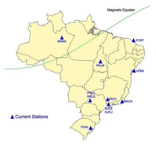 3 MODELO MATEMÁTICO DAS OBSERVAÇÕES GNSS 60 Accuracy applications Limitations due to Ionospheric disturbances in BRAzil e é um projeto de continuação do CIGALA.
