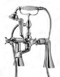 134 1953 Misturadora de banheira, montagem em bancada - 120 mm Rim mounted 2 hole Bath/shower mixer - 120 mm Mélangeur Bain/Douche, sur