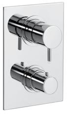 156 TERMOSTÁTICAS _ THERMOSTATS _ THERMOATIQUES _ TERMOSTÁTICAS Misturadora termostática de duche embutido - 40 l/min (3 bar) - Flow Concealed thermostatic shower mixer - 40 l/min (3 bar) - Flow