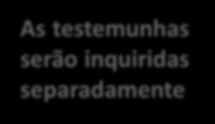 O depoimento será prestado oralmente e reduzido a termo, não sendo