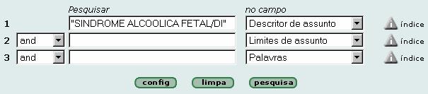 (masculino, feminino), espécie (humano, animal), entre outros. Utilize sempre o índice do campo para selecionar os limites de sua pesquisa.