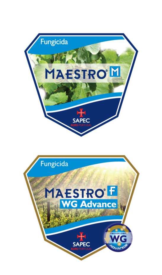 Maestro F WG Advance WG c/ 50 % fosetil-alumínio + 25% folpete Maestro M WP c/ 35% fosetil-alumínio + 35 % mancozebe Acção Eseencialmente Preventiva Inibe a germinação dos