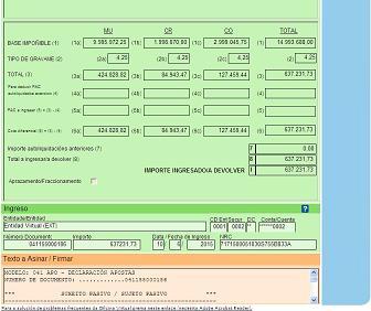 Presentación Unha vez rematada a operación de ingreso deberá facer a