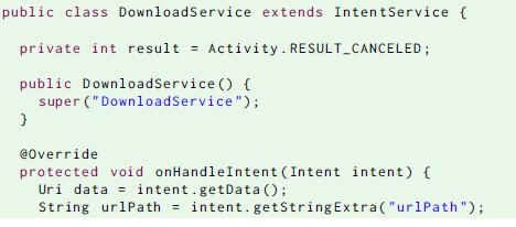 Exercício: Service para donwnload Crie um projeto Android chamado TesteService e o nome da activity deve