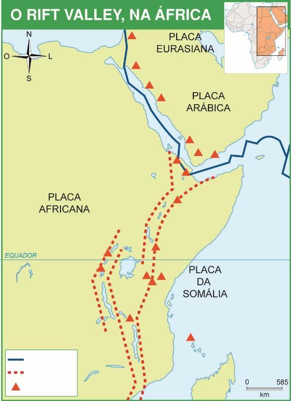 O relevo Predomínio de planalto Elevações nas bordas do continente: cadeia do Atlas cadeia