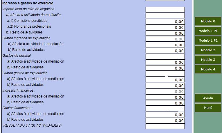 GASTOS AFECTOS Á ACTIVIDADE DE MEDIACIÓN RESTO DE ACTIVIDADES GASTOS DE PERSOAL OUTROS GASTOS DE EXPLOTACIÓN GASTOS FINANCEIROS -Custos de persoal en metálico ou en especie: inclúe o importe dos