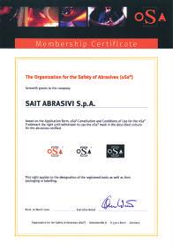 LA SOCIEDAD SAIT ABRASIVI S.p.A. A EMPRESA SAIT ABRASIVI S.p.A. Fundada en el año 1953, SAIT ABRASIVI S.p.A. es hoy una de las más importantes realidades en las empresas europeas y del mundo que producen abrasivos rígidos y flexibles, para uso en la industria.