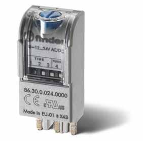 Módulos de sinalização e proteção EMC tipo 99.02 para base 95.05 Diodo (+A1, polaridade standard) (6...220)V DC 99.02.3.000.00 LED (6...24)V DC/AC 99.02.0.024.59 LED (28...60)V DC/AC 99.02.0.060.