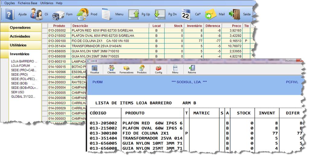 1 Inventários no Sistema Lasernet 2000 A opção Inventário de Fim do Ano (em Utilitários II) é usada para, no final do ano fiscal (ou em qualquer outra altura que o cliente pretenda fazer um