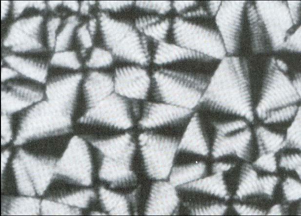 Figura 8: Fotomicrografia mostrando a estrutura esferulítica do polietileno, 525X.