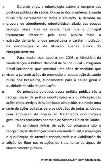 TEXTO I promovida pelo Ministério da Saúde. 3. As palavras saúde e flúor são acentuadas de acordo com a mesma regra de acentuação gráfica, pois ambas são paroxítonas. 4.