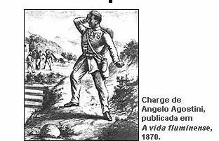 Na ilustração, um soldado negro regressa da Guerra do Paraguai (1864-1870) e vê sua mãe amarrada ao tronco. Sobre esse período da história brasileira é correto afirmar: I.