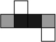 Portanto, os dois quadrados, um acima e outro abaixo da faixa são faces opostas do cubo.