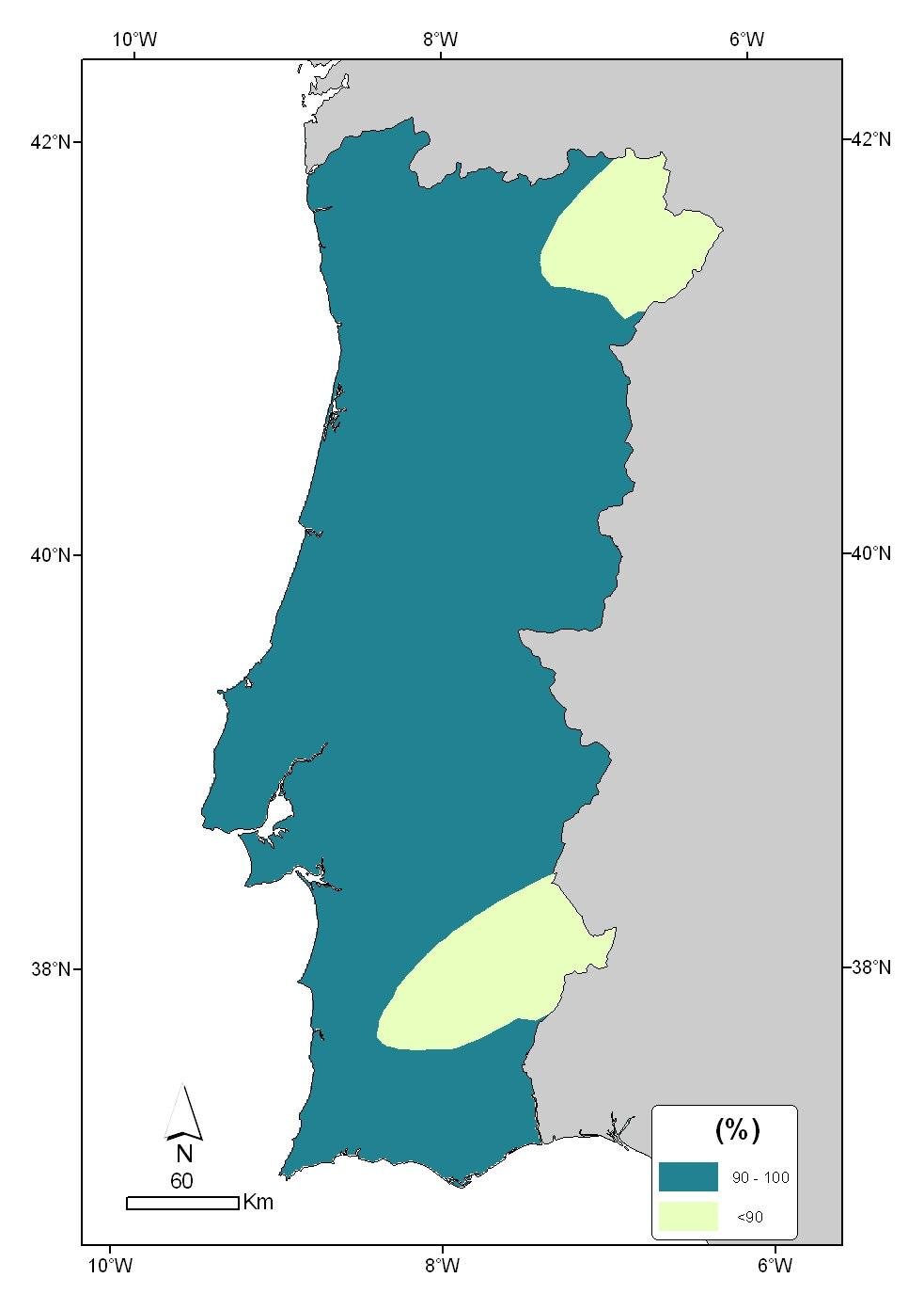 6. Teor de água no solo A Figura 7 representa os valores em percentagem de água no solo 2 em relação à capacidade de