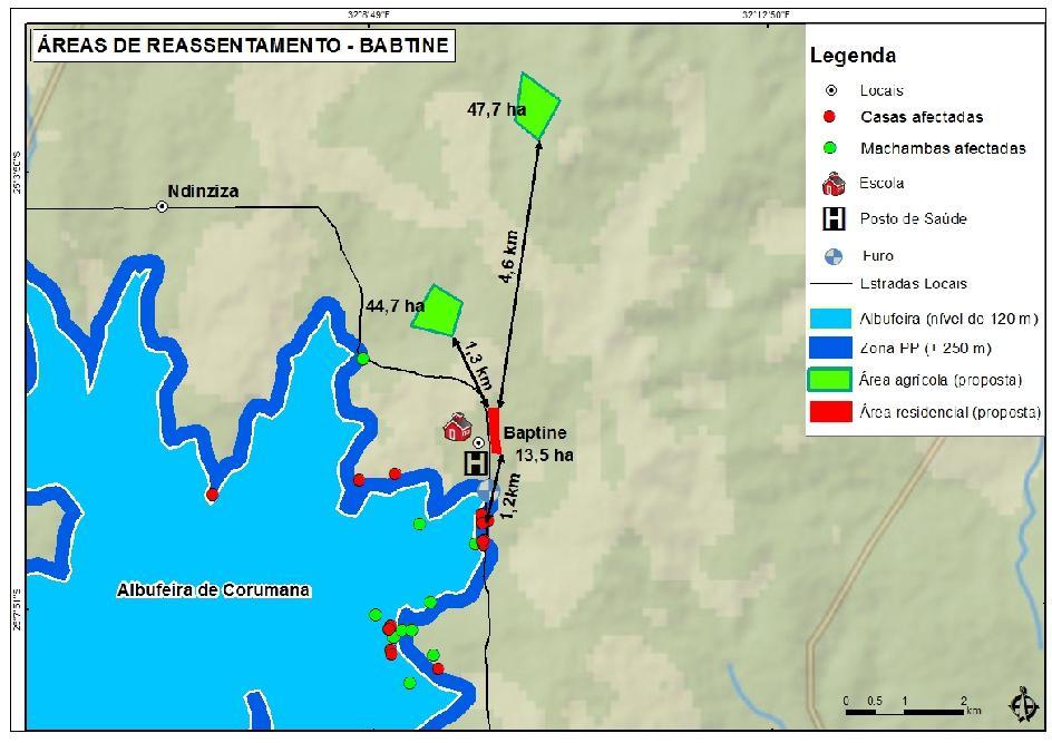 2 Reassentamento em Babtine 2. ALDEIA DE REASSENTAMENTO 2.. Número de famílias a reassentar Serão reassentadas 4 famílias na nova aldeia de reassentamento de Batine.