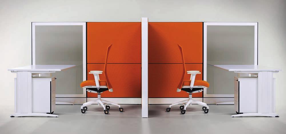 Ergospace partitions are adaptable to the different Levira ranges.