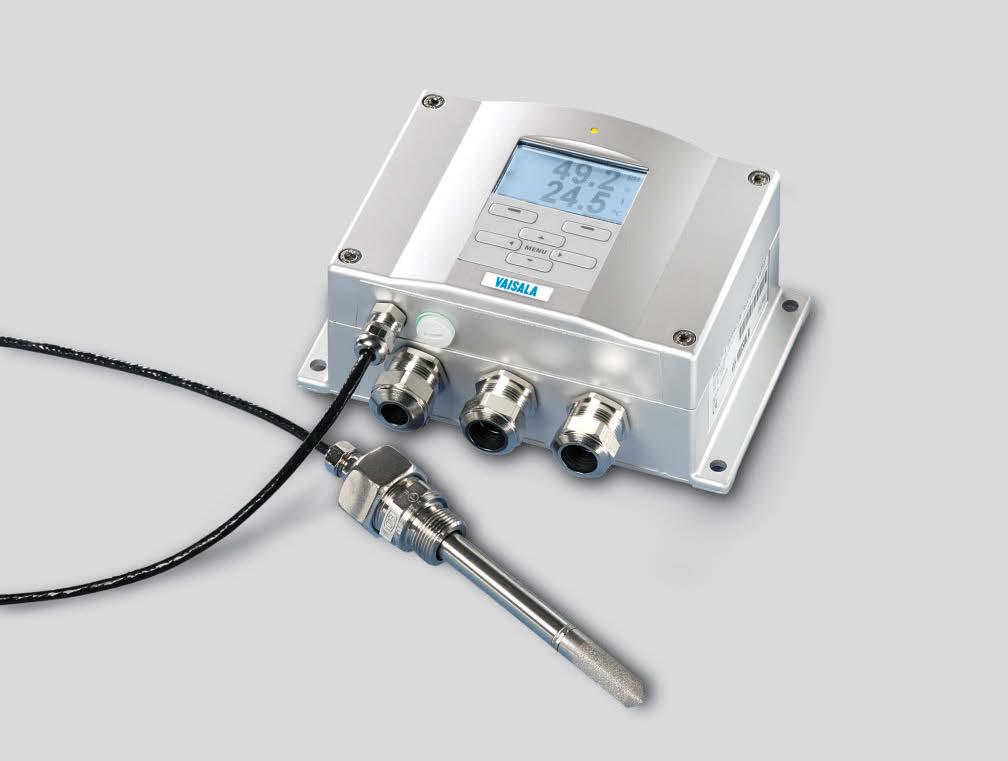 Transmissor de umidade e temperatura HMT334, para aplicações em alta pressão e a vácuo Câmaras de testes Processos de alta pressão e a vácuo O Transmissor de umidade e temperatura Vaisala HUMICAP â