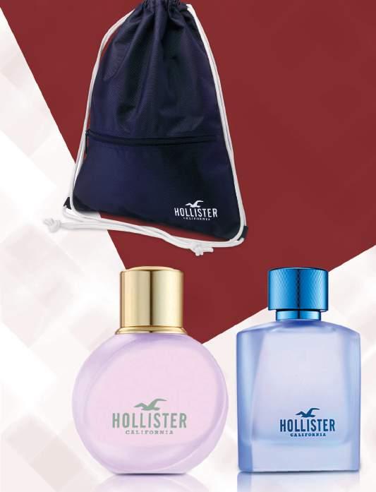 Ganhe uma bolsa de ginástica Hollister, nas compras a partir de R$199,00 em produtos da marca.