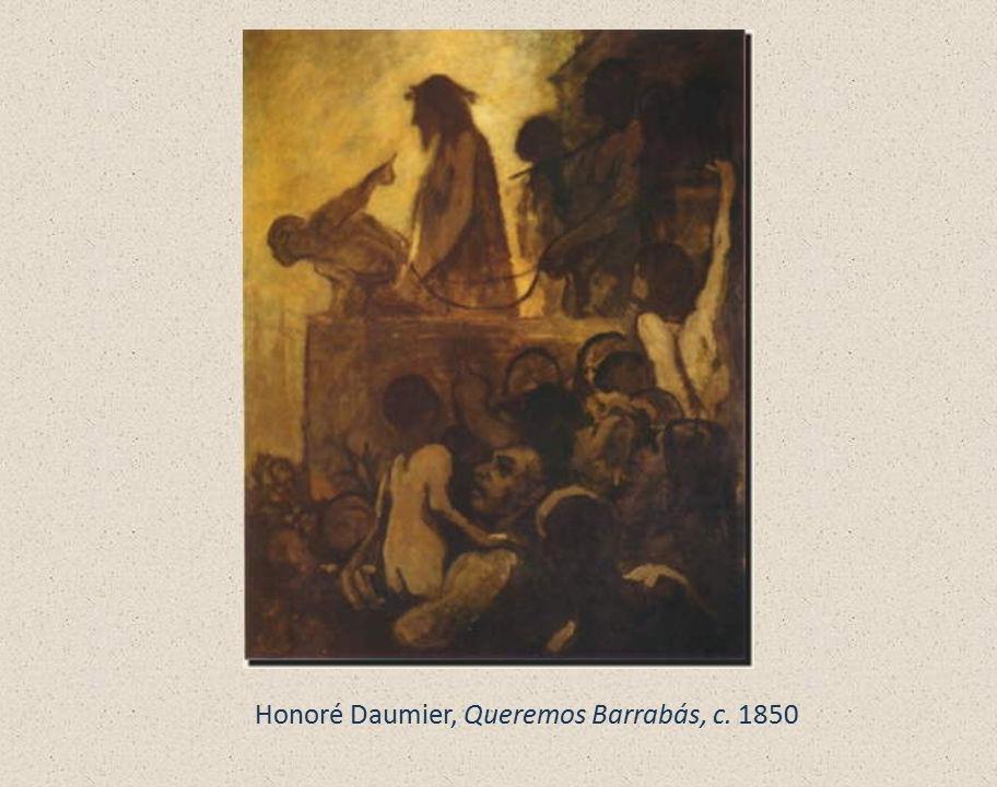 Daumier utiliza óleo para obter o efeito de litografia.
