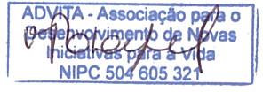 Vida (Assinatura e selo branco ou carimbo da entidade formadora Certificada) Certificado n.