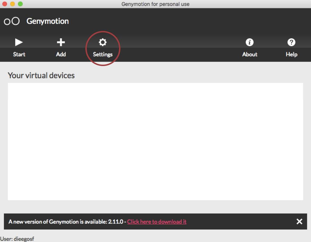 Caso esteja no Linux precisamos realizar um processo a mais: extraia o arquivo.bin baixado do site do Genymotion em uma pasta de sua escolha e acesse-a via terminal.