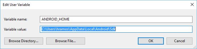 Agora com a API configurada vamos adicionar duas novas pastas à nossa variável de ambiente PATH para conseguirmos chamar as ferramentas do Android diretamente pelo terminal.