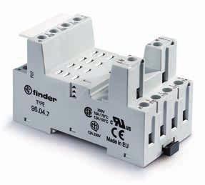 SÉRIE SÉRIE 96 96.02.7 Base com conexão à parafusos 96.02.7 SMA* 96.04.7 SMA* montagem em painel ou trilho 35 mm (EN 60715) Tipo de relé 56.32T 56.