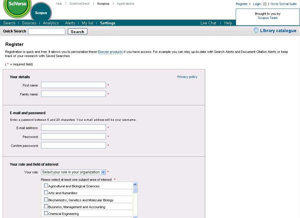 Área de Registro Área de Identificação