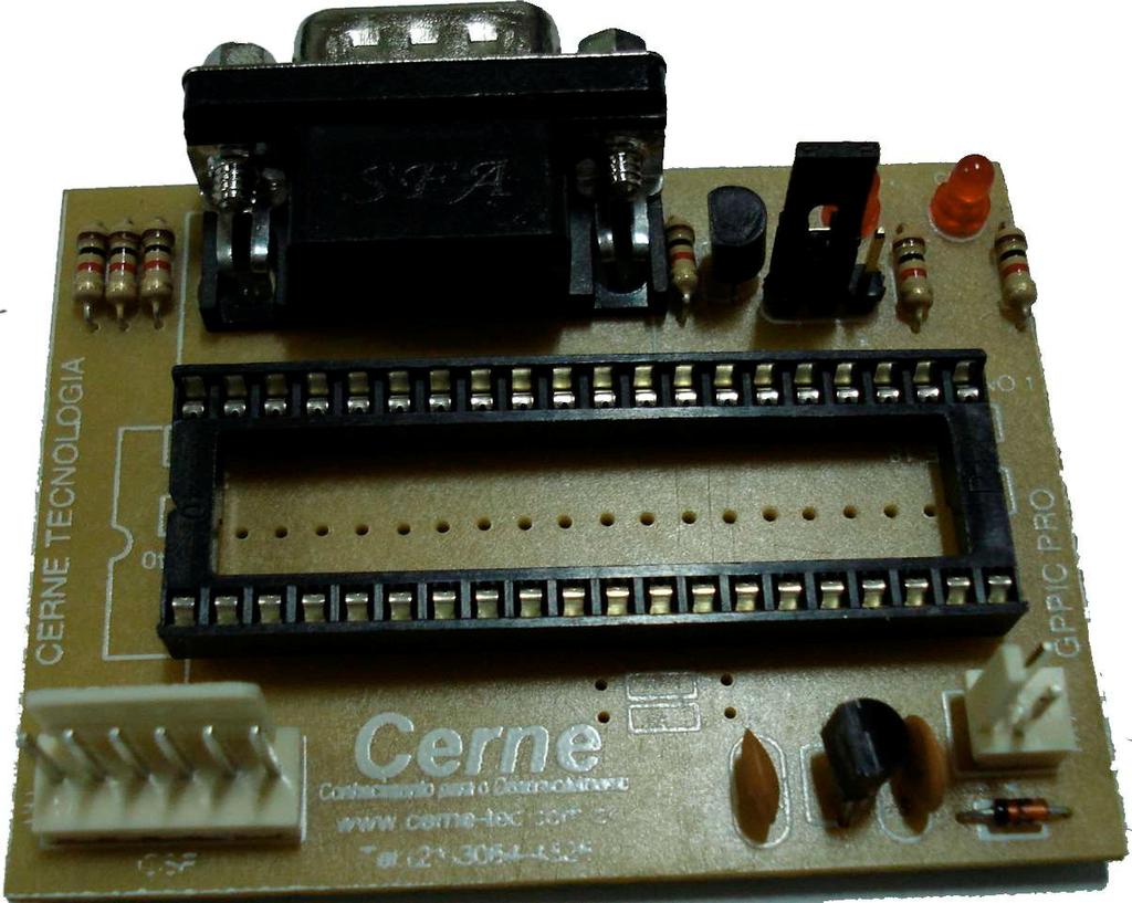 2. Hardware da Placa 2.1 Alimentação O gravador GPPIC funciona com uma fonte de alimentação de 12V estabilizada e com no mínimo 400mA de corrente.