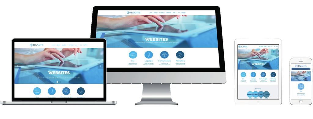 Desenvolvimento de Website Solução completa em criação e desenvolvimento de sites responsivos Projetos de desenvolvimento de sites elaborados com a criação de identidade visual personalizada,