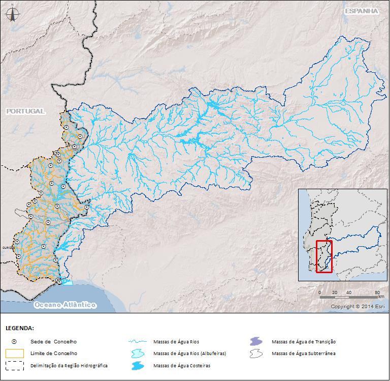 Bacia Hidrográfica do Guadiana (Portugal e Espanha) área 67 200 km 2 83% - Espanha 17% - Portugal