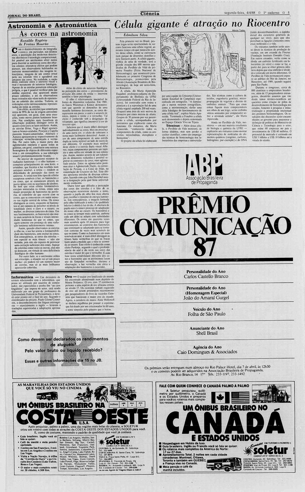 Joginging Boob Video - JORNAL DO BRASIL S A 1908 Rio de Janeiro Segunda-feira, 4 de abril ...