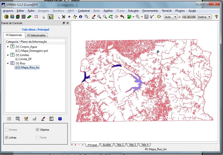 14 Figura 8. Exercício 4 Importando Rios de arquivo Shape. 2.