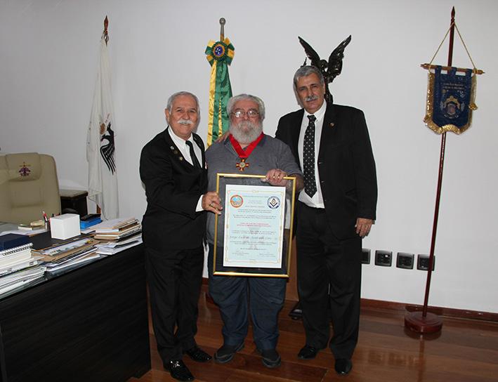 Foto - Ricardo Sodré, 33 Outorga de Títulos GORJ Condecora o Soberano Grande Comendador Uma Comitiva do GORJ Grande Oriente do Rio de Janeiro - COMAB, composta pelo Sereníssimo Grão- Mestre, o