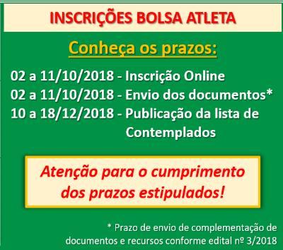 O Bolsa Atleta é um programa do Ministério do Esporte que visa beneficiar atletas prioritariamente nos esportes Olímpicos e Paralímpicos. http://www2.esporte.gov.br/snear/bolsaatleta/default.