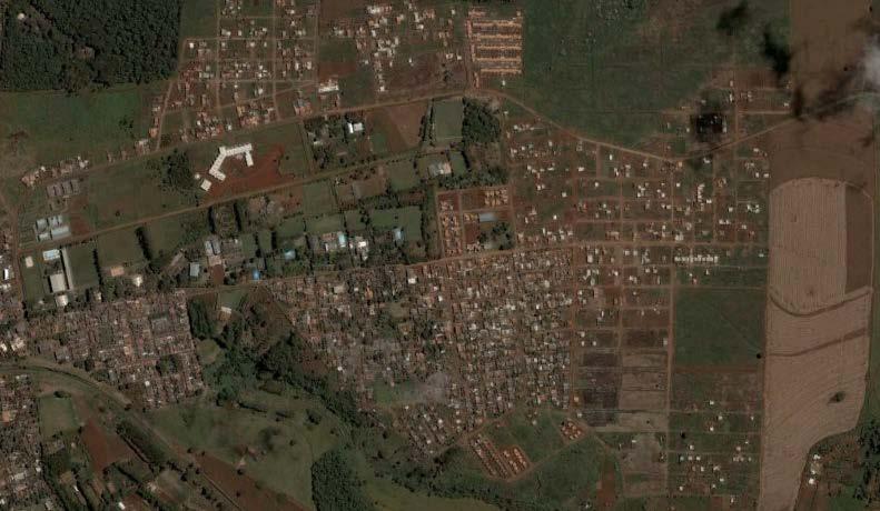 Figura 01: Evolução do adensamento urbano da região leste da cidade de Apucarana nos últimos 10 anos.