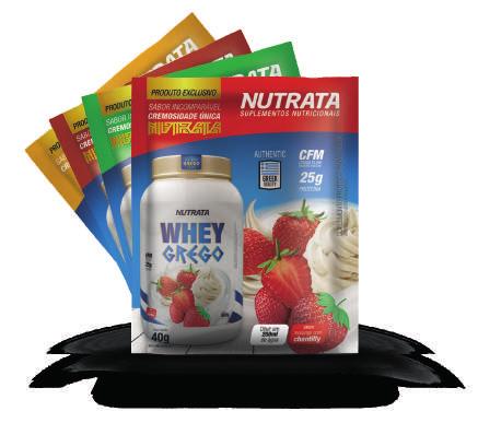 índices de carboidratos e gorduras. Pensando nisso, a Nutrata desenvolveu o WHEY GREGO, um produto inovador que combina qualidade e sabor às suas refeições.
