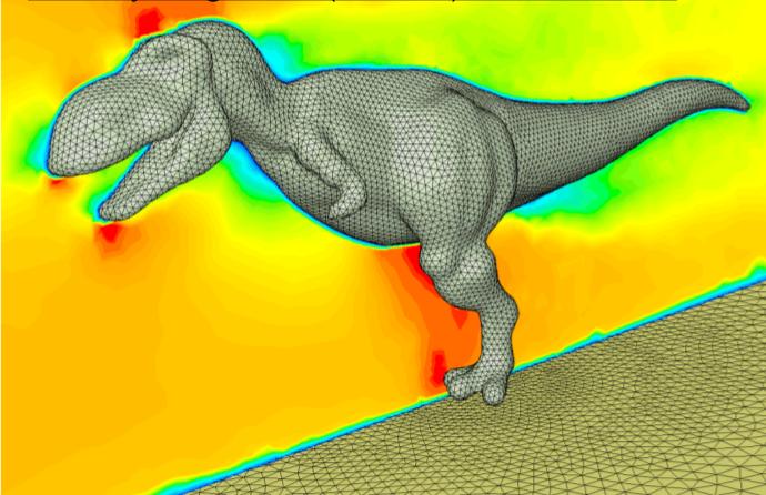 Campo de velocidades dinossauro: