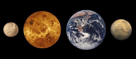 Planetas terrestres Mercúrio Terra