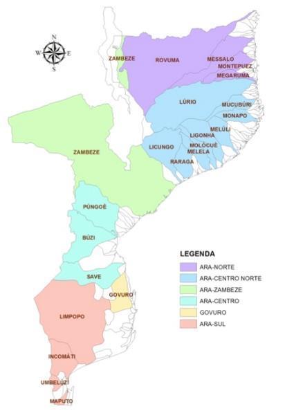 Metodologia Âmbito Nacional; 22 bacias hidrográficas cerca 85% do território; mais de