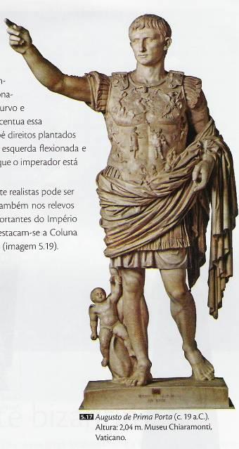 A Arte Romana -Fundada em 753 a.c. -Influencia dos Gregos (Ideal de Beleza) e Etruscos (realismo).