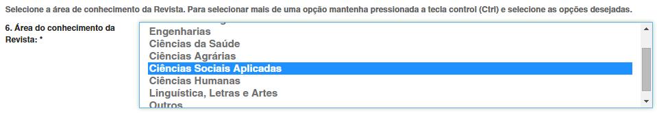 Questões 1-9 16. Questão 1: Informe o título da Revista sem abreviações. Figura 10: Título da Revista 17. Questão 2: Informe o nome da Editora da Revista. Figura 11: Instituição Editora 18.