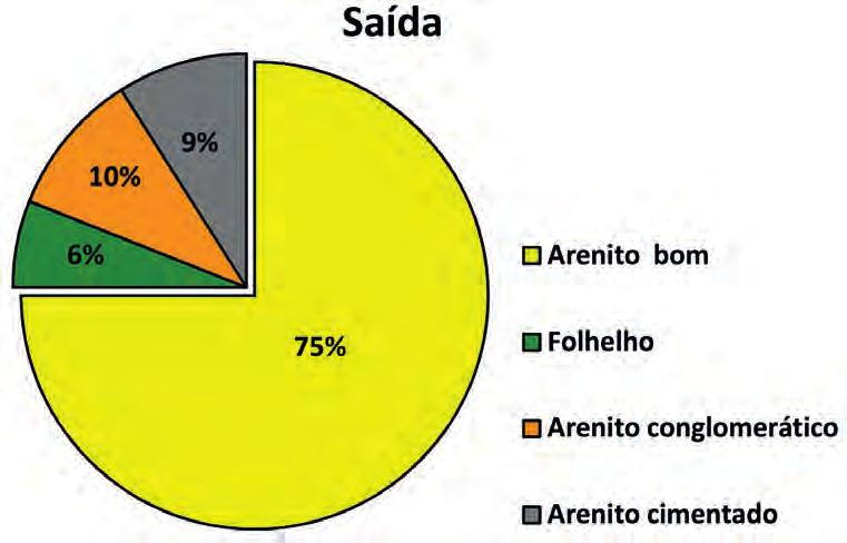 Figura 12 Comparação do perfil de litologia com as cinco