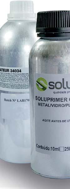 (ml/g) Tempo de corte Aplicação 500/480 Manual 750/742 Bege 35min Pistola 750/734 Válvula Dupla 12 SoluCleaner Ativador Solucleaner é um produto indicado para preparação de superfícies que irão