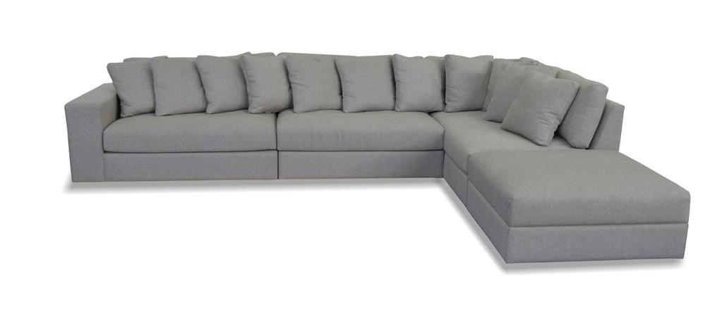 Gabbi Uma linha de sofá com opções de módulos que possibilitam a