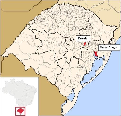 33 Figura 6 Mapa do Rio Grande do Sul com a localização do município de Estrela Fonte: http://pt.wikipedia.org/wiki/estrela_(rio_grande_do_sul).